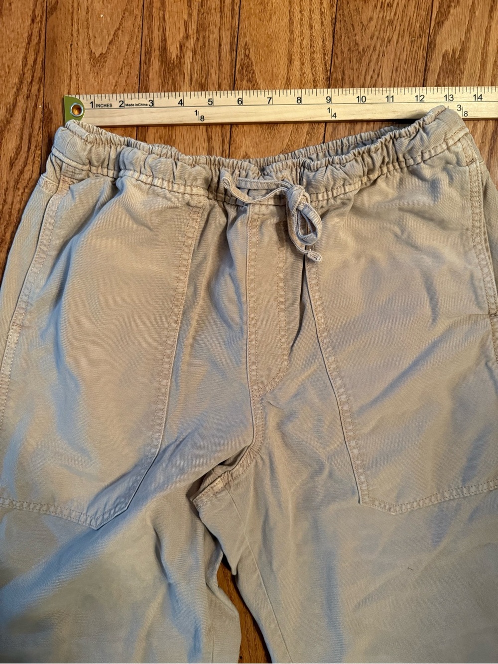 Aerie Workwear Baggy High Waist Drawcord Waist Pants SZ Medium Beige - Picture 5 of 9